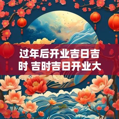 过年后开业吉日吉时 吉时吉日开业大吉祝福