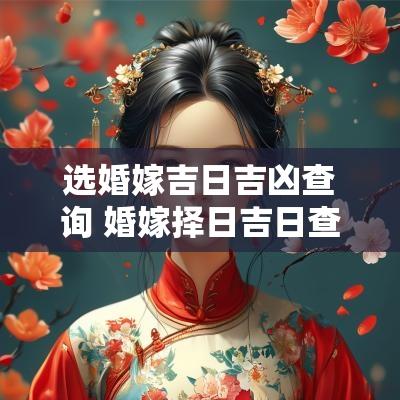 选婚嫁吉日吉凶查询 婚嫁择日吉日查询