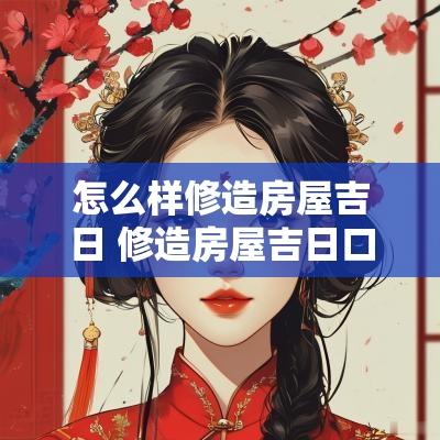 怎么样修造房屋吉日 修造房屋吉日口诀