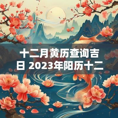 十二月黄历查询吉日 2025年阳历十二月黄道吉日查询