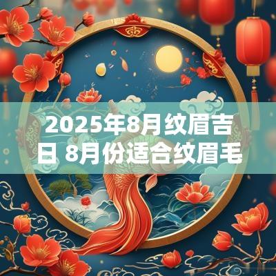 2025年8月纹眉吉日 8月份适合纹眉毛吗