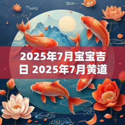 2025年7月宝宝吉日 2025年7月黄道吉日查询