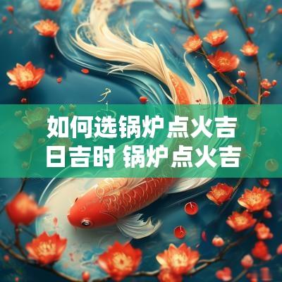 如何选锅炉点火吉日吉时 锅炉点火吉日查询