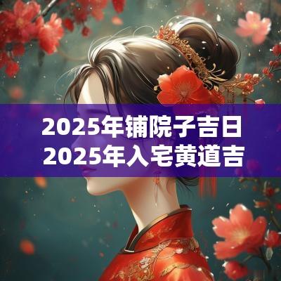 2025年铺院子吉日 2025年入宅黄道吉日一览表