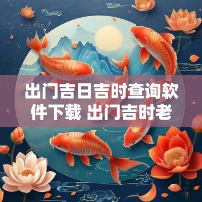 出门吉日吉时查询软件下载 出门吉时老黄历
