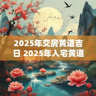 2025年交房黄道吉日 2025年入宅黄道吉日一览表