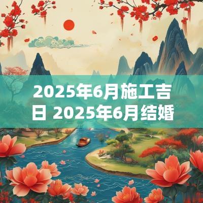 2025年6月施工吉日 2025年6月结婚黄道吉日一览表