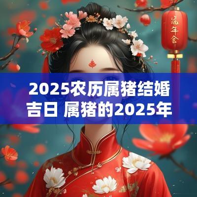 2025农历属猪结婚吉日 属猪的2025年什么月份结婚