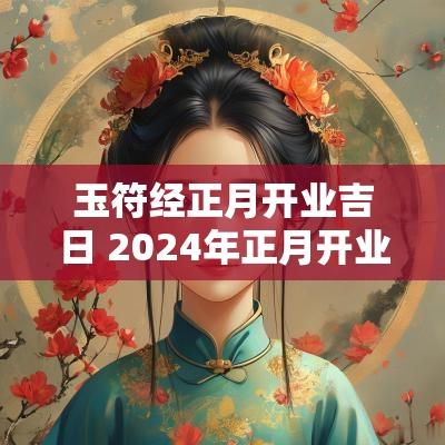 玉符经正月开业吉日 2025年正月开业吉日吉时查询