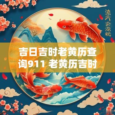 吉日吉时老黄历查询911 老黄历吉时吉利查询