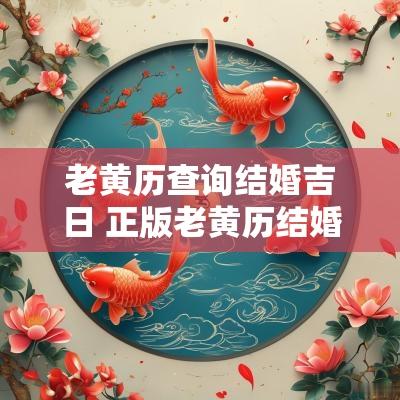 老黄历查询结婚吉日 正版老黄历结婚吉日查询