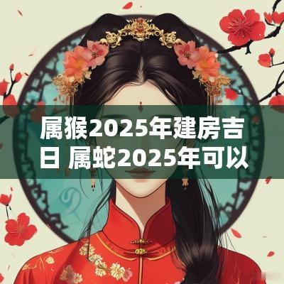 属猴2025年建房吉日 属蛇2025年可以建房吗