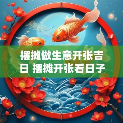 摆摊做生意开张吉日 摆摊开张看日子吗