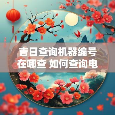 吉日查询机器编号在哪查 如何查询电脑机器码