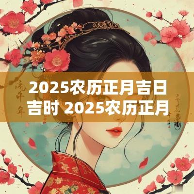 2025农历正月吉日吉时 2025农历正月结婚黄道吉日
