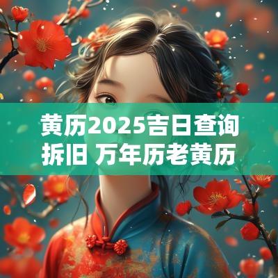 黄历2025吉日查询拆旧 万年历老黄历2025年黄道吉日查询