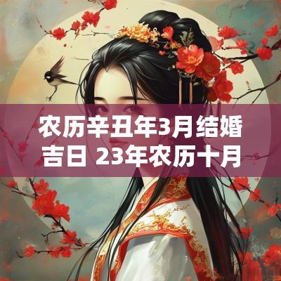 农历辛丑年3月结婚吉日 23年农历十月结婚吉日