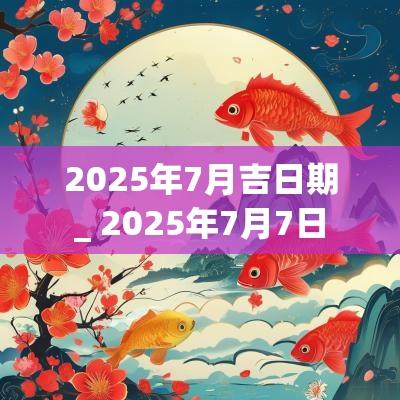 2025年7月吉日期_ 2025年7月7日