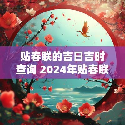 贴春联的吉日吉时查询 2025年贴春联的吉时