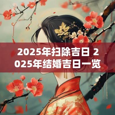 2025年扫除吉日 2025年结婚吉日一览表