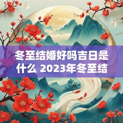 冬至结婚好吗吉日是什么 2025年冬至结婚好不好
