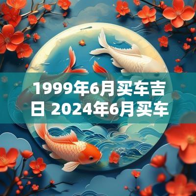 1999年6月买车吉日 2025年6月买车吉日查询