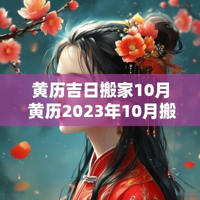 黄历吉日搬家10月 黄历2025年10月搬家黄道吉日查询