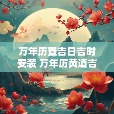 万年历查吉日吉时安装 万年历黄道吉日吉时查查询平台