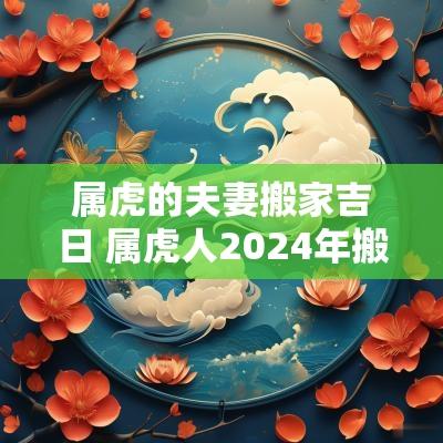 属虎的夫妻搬家吉日 属虎人2025年搬家黄道吉日