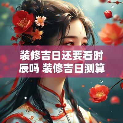 装修吉日还要看时辰吗 装修吉日测算