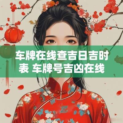 车牌在线查吉日吉时表 车牌号吉凶在线查询