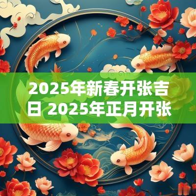 2025年新春开张吉日 2025年正月开张吉日