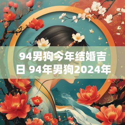 94男狗今年结婚吉日 94年男狗2025年能找到对象结婚吗