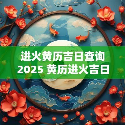 进火黄历吉日查询2025 黄历进火吉日