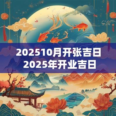 202510月开张吉日 2025年开业吉日