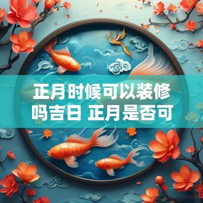 正月时候可以装修吗吉日 正月是否可以装修房子