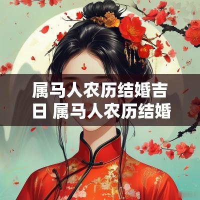 属马人农历结婚吉日 属马人农历结婚吉日有哪些