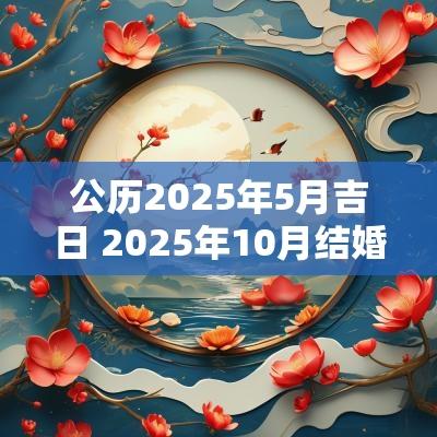 公历2025年5月吉日 2025年10月结婚黄道吉日
