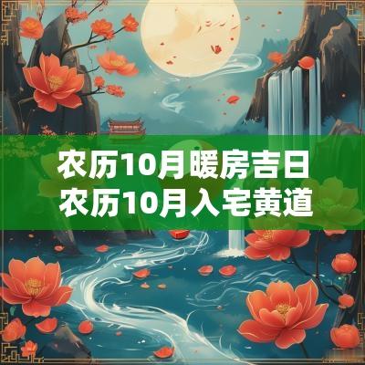 农历10月暖房吉日 农历10月入宅黄道吉日