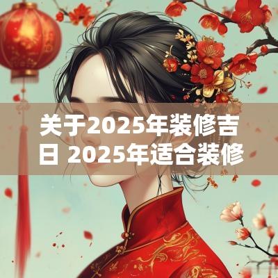 关于2025年装修吉日 2025年适合装修房子吗