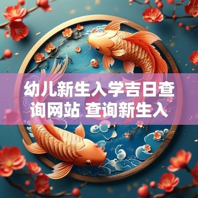 幼儿新生入学吉日查询网站 查询新生入学须知