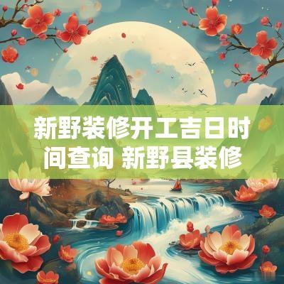 新野装修开工吉日时间查询 新野县装修