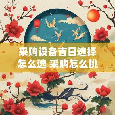 采购设备吉日选择怎么选 采购怎么挑选合适的供应商