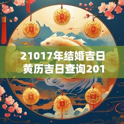 21017年结婚吉日 黄历吉日查询2017结婚