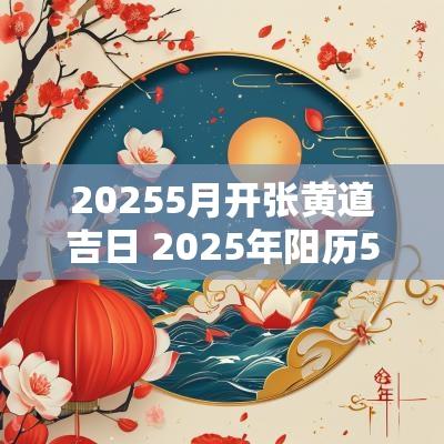 20255月开张黄道吉日 2025年阳历5月黄道吉日