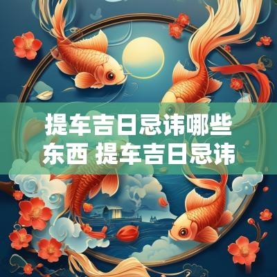 提车吉日忌讳哪些东西 提车吉日忌讳