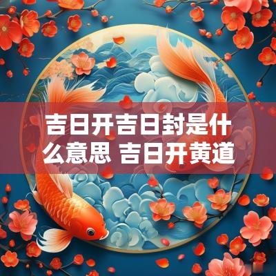 吉日开吉日封是什么意思 吉日开黄道的下一句