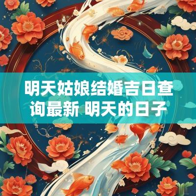 明天姑娘结婚吉日查询最新 明天的日子结婚吉利吗?