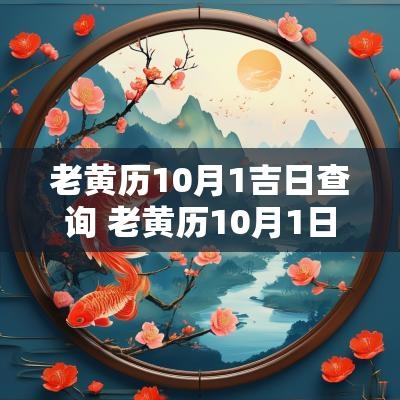 老黄历10月1吉日查询 老黄历10月1日吉时