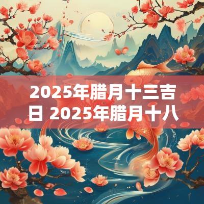 2025年腊月十三吉日 2025年腊月十八阳历